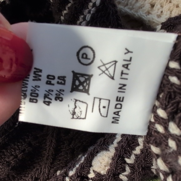 Twin-Set by Simona Barbieri Knit Crocheted Floral Long Sleeve Sweater Size Large - Picture 8 of 10